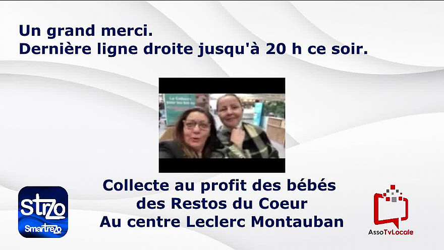 Dernière ligne droite, collecte des bébés pour les Restos du coeur dans votre centre Leclerc Aussonne Montauban 